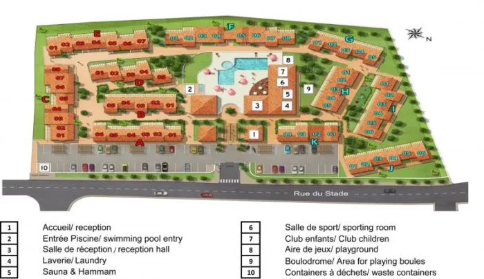 Le plan du Domaine de Bacchus